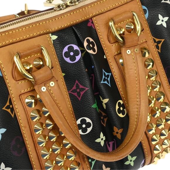 Authentic Louis Vuitton Black Multicolor Courtney MM HandbagTR1180 - Picture 3 of 11